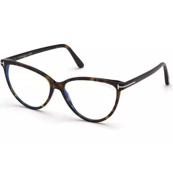 New Authentic Tom Ford FT5743-B-052-57 Cat Eye Eyeglasses